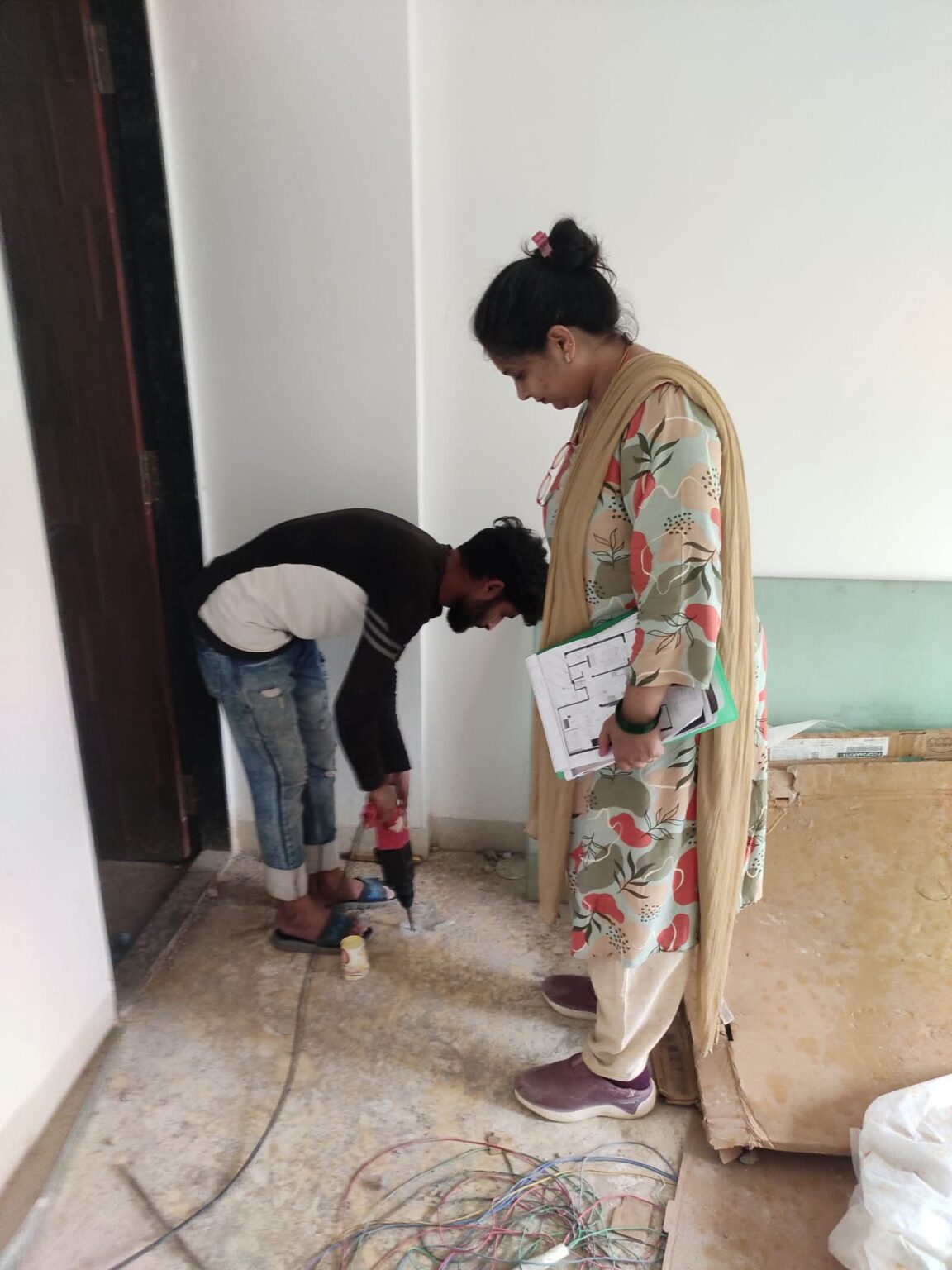 Vastu Site Expert doing client site consultation by Renuka Singh Jain