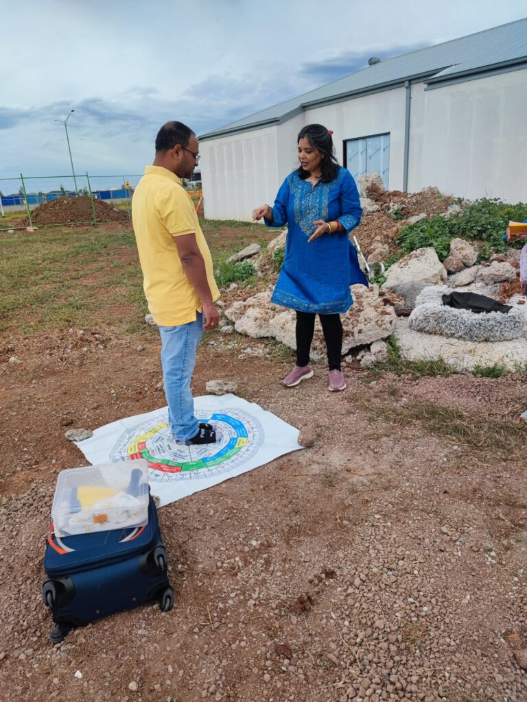 Vastu Site Expert doing client site consultation by Renuka Singh Jain